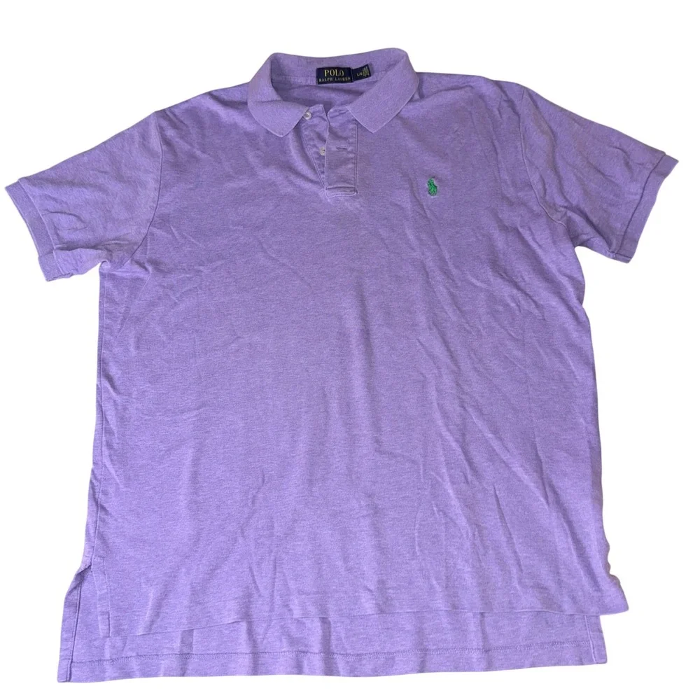 Polo Ralph Lauren Polo Shirt Large Purple Short Sleeve Embroidered Pony Logo